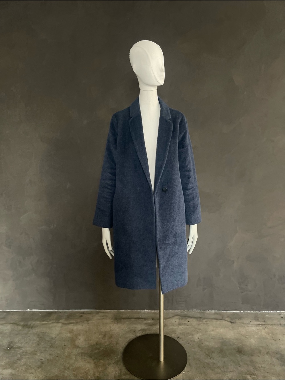 Babaton Atelier Blue Alpaca Wool Coat S | A Softer Horizon